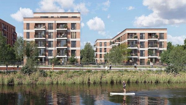 83 Eigentumswohnungen am Wasser: Baustart für neues Wohngebiet in Bergedorf